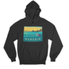 Horizontal Skyline Black Hoodie