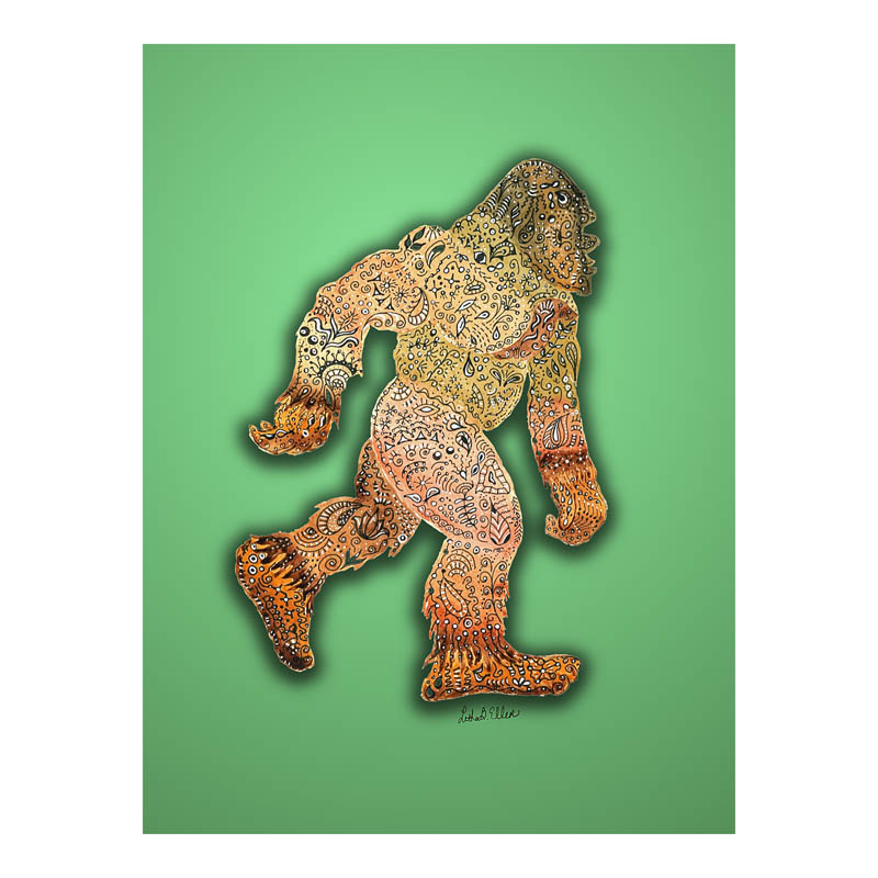 Bigfoot postcard design