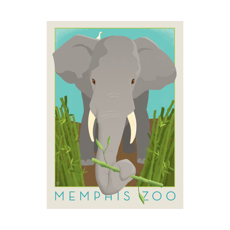 Memphis Zoo elephant design