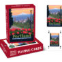 Skyline Roses Playing Cards 3D Mockup