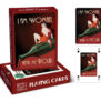 3D Mockup I am Woman playing cards