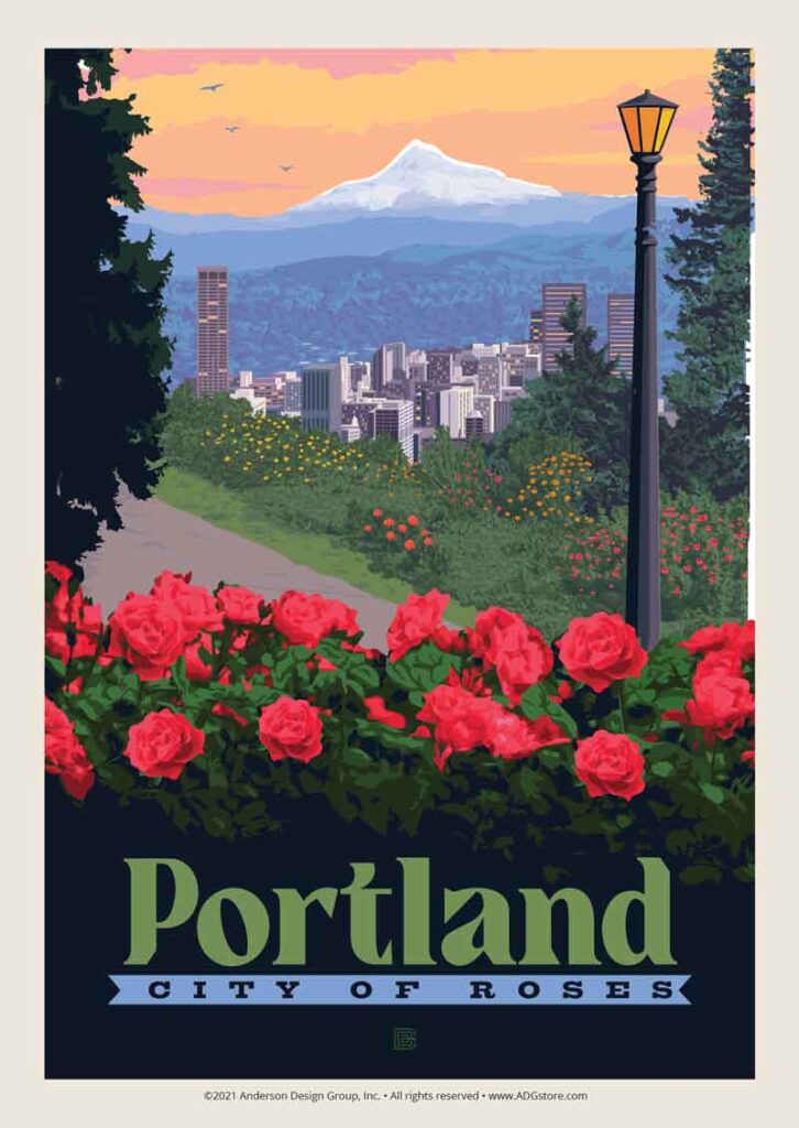 Portland City of Roses postcard